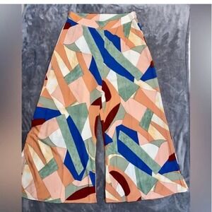 LUJKSE Geometric Print Wide Leg Palazzo Pants Size S